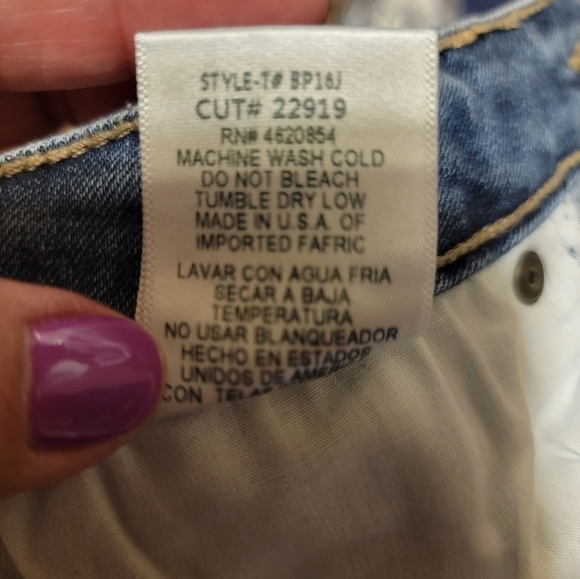 JUST Black Distressed Jeans Size 28 - Picture 8 of 9